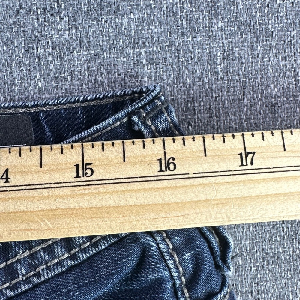 Buffalo Jeans Mens 31 Six Slim Straight Blue Faded Whiskered David Bitton - Picture 8 of 11